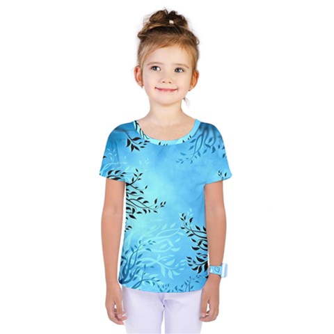 Blue Night Portrait Background Kids  One Piece Tee by Nexatart