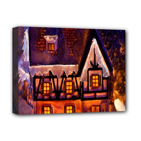 House In Winter Decoration Deluxe Canvas 16  X 12   by Nexatart