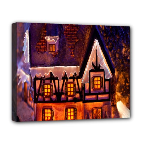 House In Winter Decoration Deluxe Canvas 20  X 16   by Nexatart