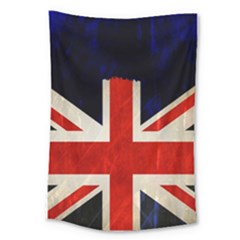 Flag Of Britain Grunge Union Jack Flag Background Large Tapestry by Nexatart