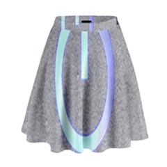 Close Up Of A Power Button High Waist Skirt