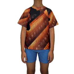 Magic Steps Stair With Light In The Dark Kids  Short Sleeve Swimwear by Nexatart