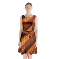 Magic Steps Stair With Light In The Dark Sleeveless Chiffon Waist Tie Dress by Nexatart