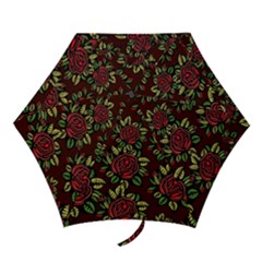 A Red Rose Tiling Pattern Mini Folding Umbrellas by Nexatart