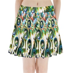 Dark Abstract Bubbles Pleated Mini Skirt by Nexatart