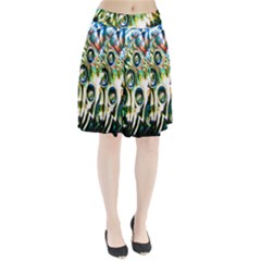 Dark Abstract Bubbles Pleated Skirt by Nexatart