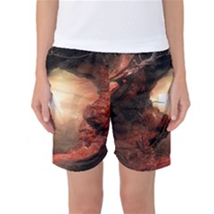 3d Illustration Of A Mysterious Place Women s Basketball Shorts by Nexatart