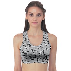 Metal Background With Round Holes Sports Bra by Nexatart