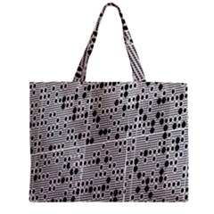 Metal Background With Round Holes Zipper Mini Tote Bag by Nexatart