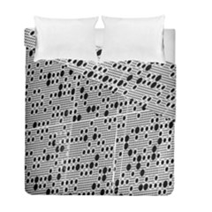 Metal Background With Round Holes Duvet Cover Double Side (full/ Double Size) by Nexatart