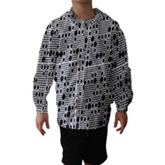 Metal Background With Round Holes Hooded Wind Breaker (kids) by Nexatart