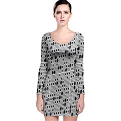 Metal Background With Round Holes Long Sleeve Velvet Bodycon Dress by Nexatart