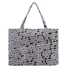 Metal Background With Round Holes Medium Zipper Tote Bag by Nexatart