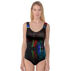 Illuminated Trees At Night Near Lake Princess Tank Leotard  by Nexatart