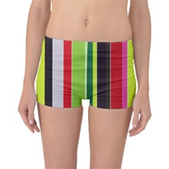 Stripe Background Boyleg Bikini Bottoms