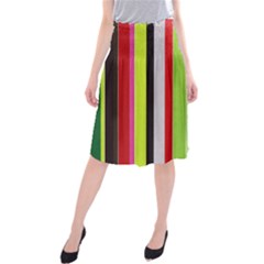 Stripe Background Midi Beach Skirt by Nexatart