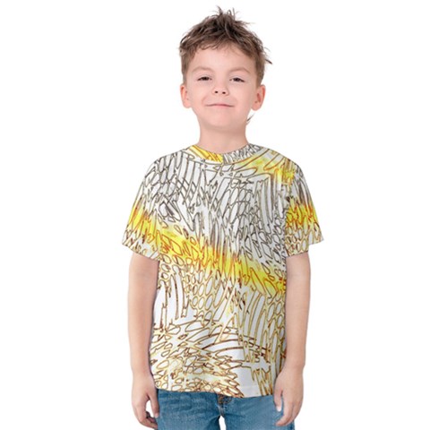 Abstract Composition Digital Processing Kids  Cotton Tee by Nexatart