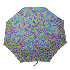 Abstract Floral Background Folding Umbrellas by Nexatart