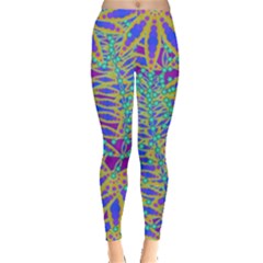 Abstract Floral Background Leggings  by Nexatart