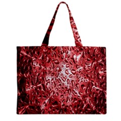 Water Drops Red Zipper Mini Tote Bag by Nexatart