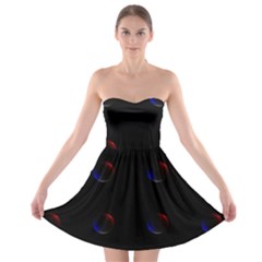 Tranquil Abstract Pattern Strapless Bra Top Dress by Nexatart