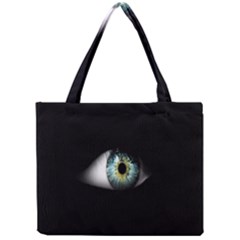 Eye On The Black Background Mini Tote Bag by Nexatart