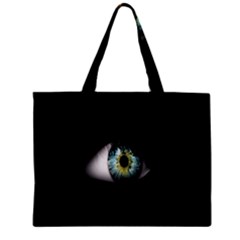 Eye On The Black Background Zipper Mini Tote Bag by Nexatart