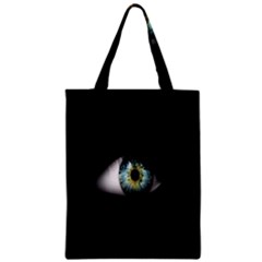 Eye On The Black Background Zipper Classic Tote Bag by Nexatart