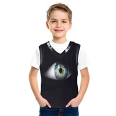 Eye On The Black Background Kids  Sportswear by Nexatart