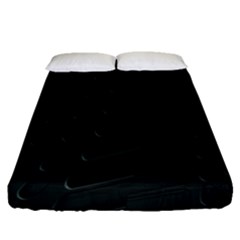 Abstract Clutter Fitted Sheet (queen Size) by Nexatart