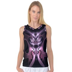 Angry Mantis Fractal In Shades Of Purple Women s Basketball Tank Top by Nexatart