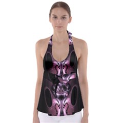 Angry Mantis Fractal In Shades Of Purple Babydoll Tankini Top by Nexatart