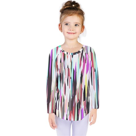 Randomized Colors Background Wallpaper Kids  Long Sleeve Tee by Nexatart