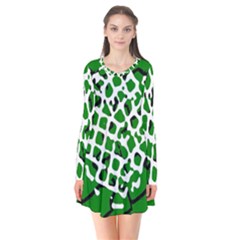 Abstract Clutter Flare Dress by Nexatart