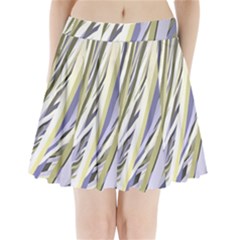 Wavy Ribbons Background Wallpaper Pleated Mini Skirt by Nexatart