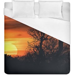 Sunset At Nature Landscape Duvet Cover (king Size) by dflcprints