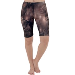 A Fractal Image In Shades Of Brown Cropped Leggings  by Nexatart