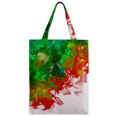 Digitally Painted Messy Paint Background Textur Zipper Classic Tote Bag by Nexatart