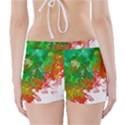 Digitally Painted Messy Paint Background Textur Boyleg Bikini Wrap Bottoms View2