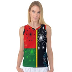 Snowflake Background Digitally Created Pattern Women s Basketball Tank Top by Nexatart