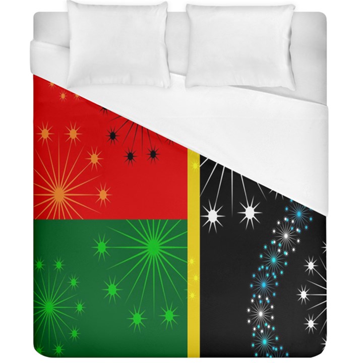 Snowflake Background Digitally Created Pattern Duvet Cover (California King Size)