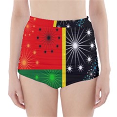 Snowflake Background Digitally Created Pattern High-waisted Bikini Bottoms by Nexatart