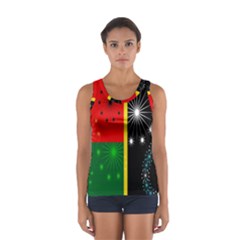 Snowflake Background Digitally Created Pattern Women s Sport Tank Top  by Nexatart