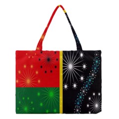 Snowflake Background Digitally Created Pattern Medium Tote Bag by Nexatart