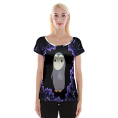 Fractal Image With Penguin Drawing Women s Cap Sleeve Top by Nexatart