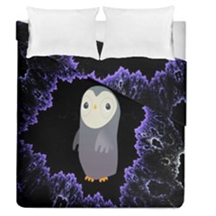 Fractal Image With Penguin Drawing Duvet Cover Double Side (queen Size) by Nexatart