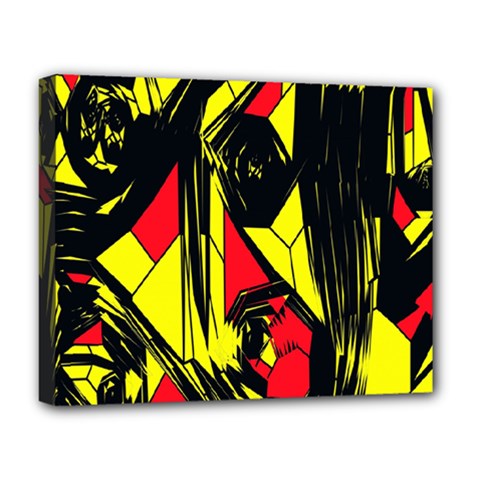 Easy Colors Abstract Pattern Deluxe Canvas 20  X 16   by Nexatart