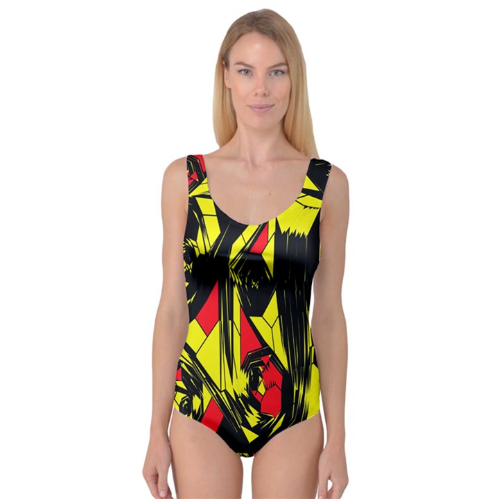 Easy Colors Abstract Pattern Princess Tank Leotard 