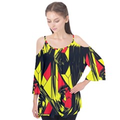 Easy Colors Abstract Pattern Flutter Tees