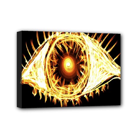 Flame Eye Burning Hot Eye Illustration Mini Canvas 7  X 5  by Nexatart